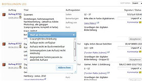 Mail-Kommunikation zwischen dem Bestellenden und dem Bearbeiter Mail-Kommunikation zwischen dem Bestellenden und dem Bearbeiter