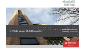 E-Pflicht an der ULB Düsseldorf E-Pflicht an der ULB Düsseldorf