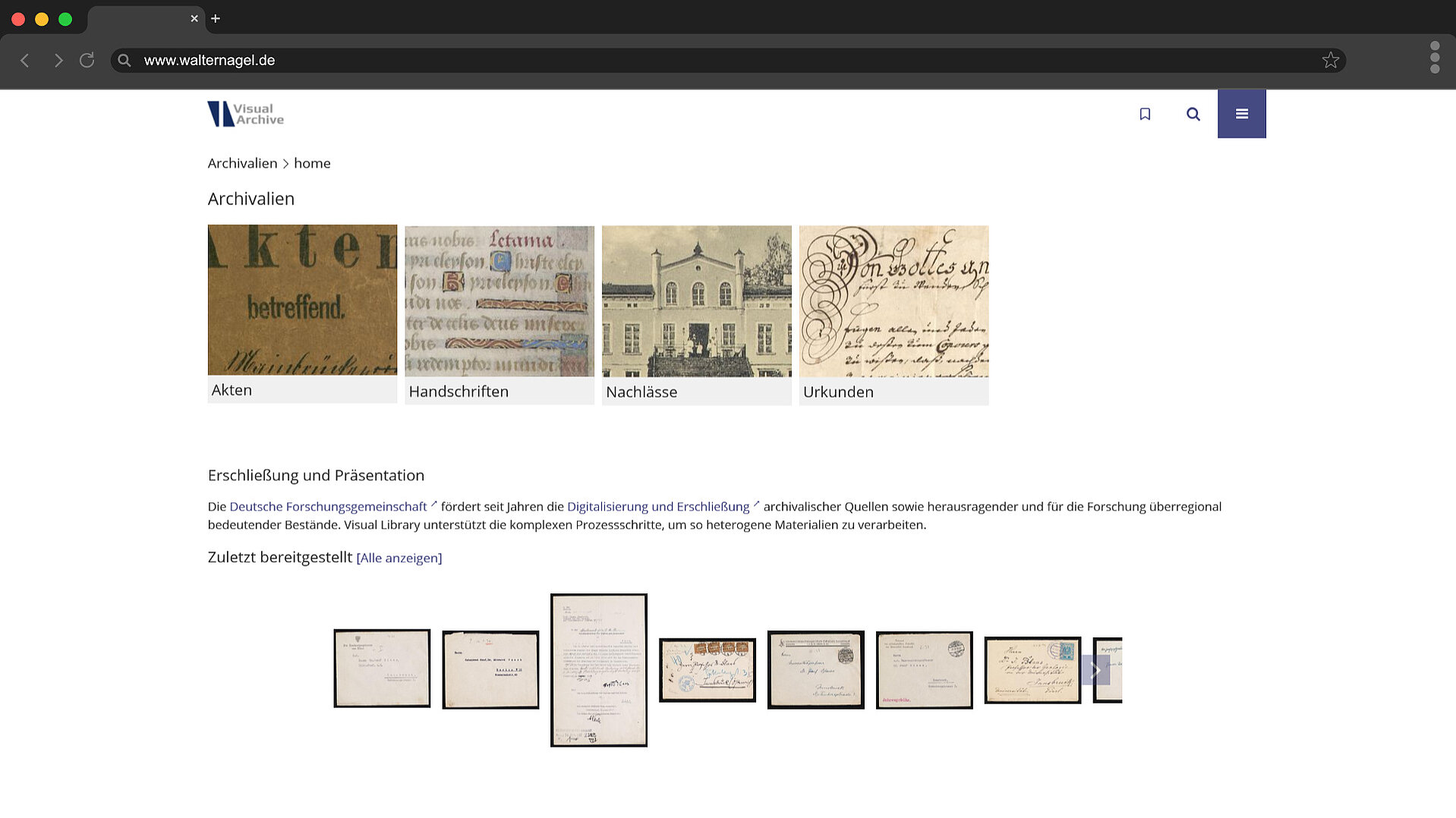 VL für Archive